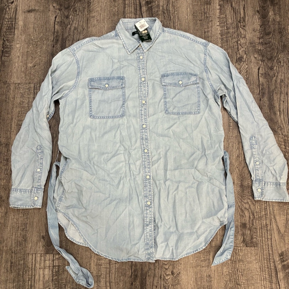 Ralph Lauren Light Blue Chambray Button-Down Shirt